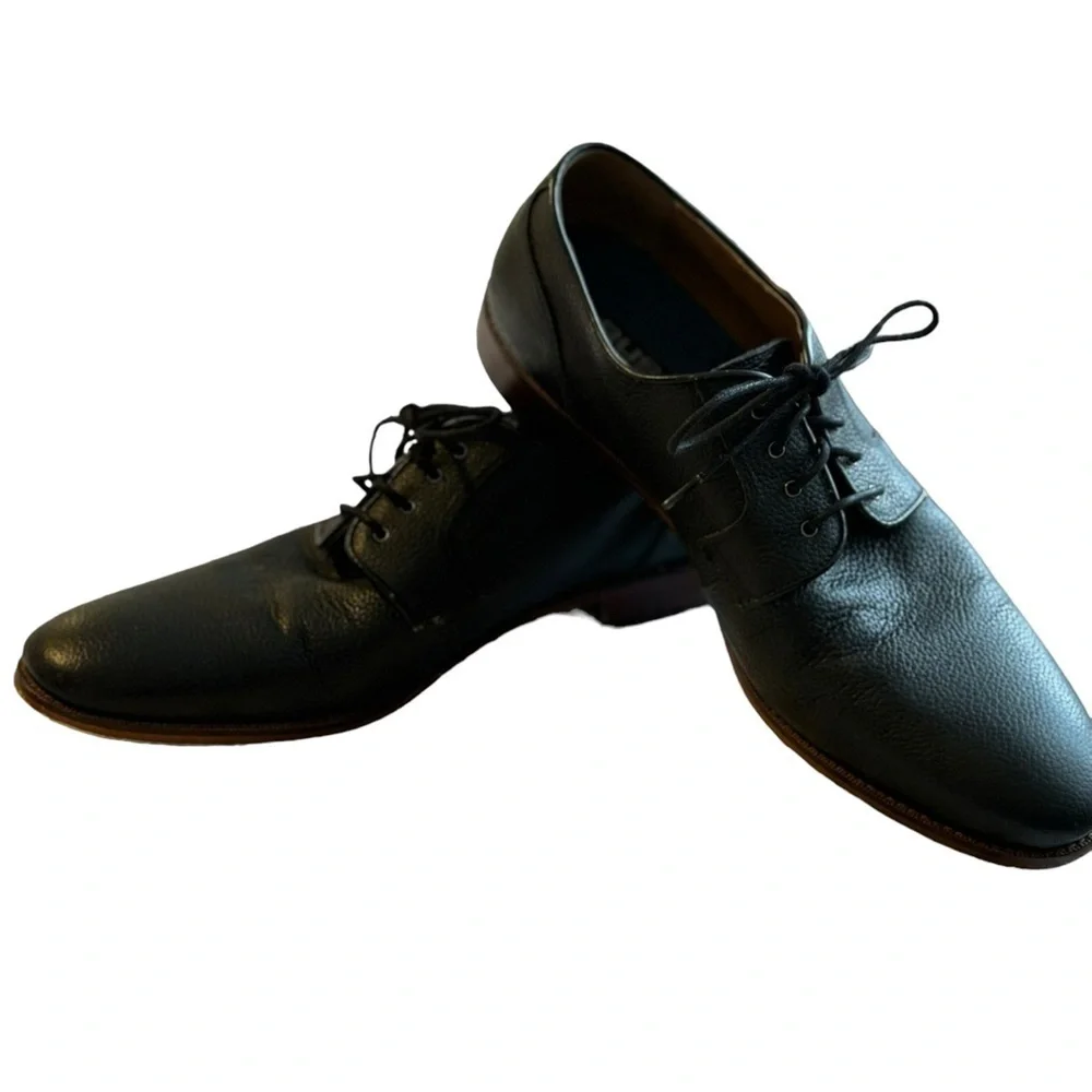 Gordon Rush Woods Black Textured Leather Lace Up Derby Oxford‎  Shoes. SZ 10.